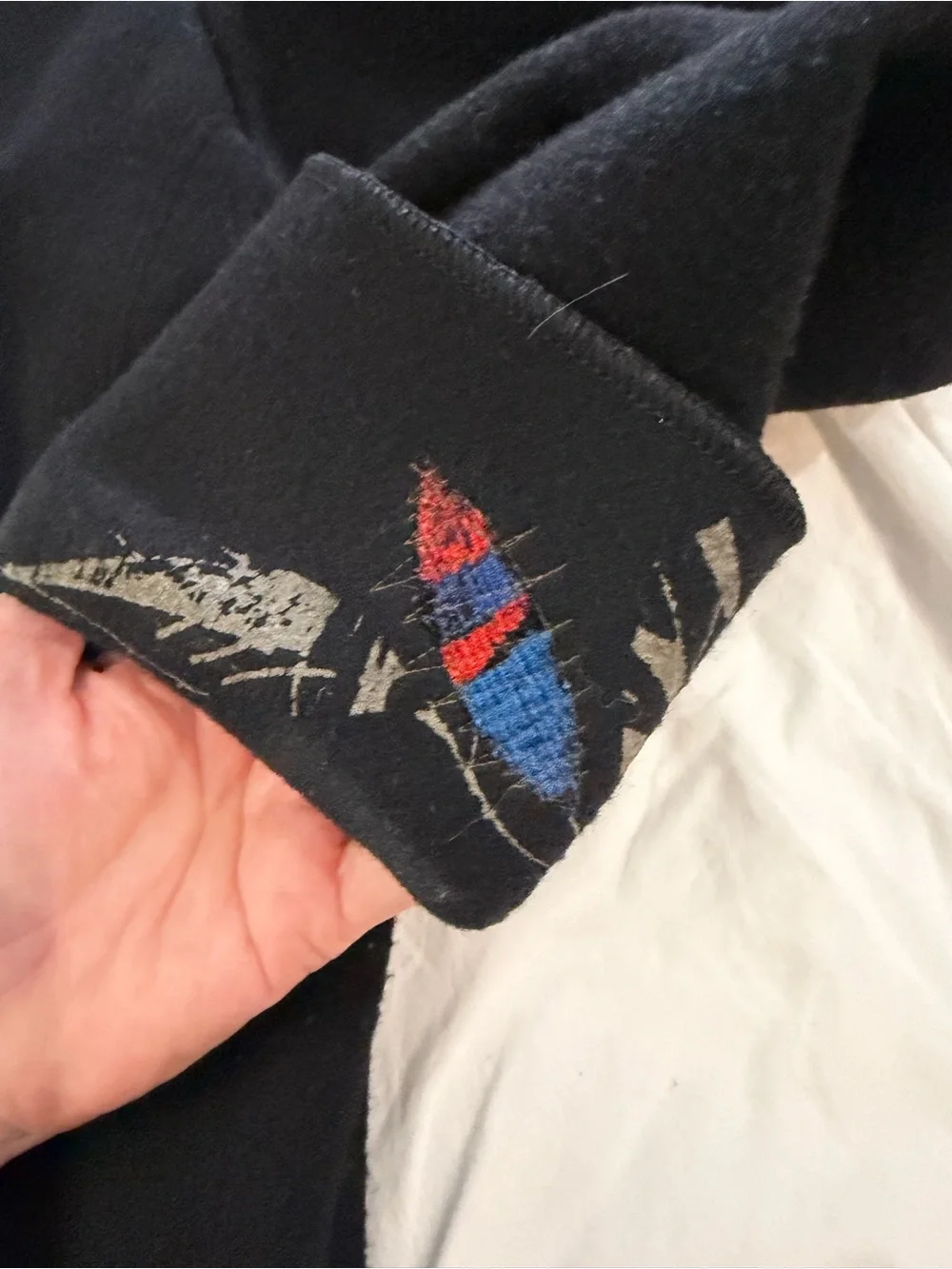 VTG K.D. SPRING Art-to-Wear Embroidered Wool Jacket Feathers L